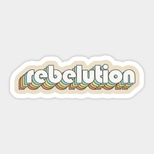 vintage color Rebelution Sticker